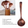 Wooden Soup Spoon Natural Texture Cooking Spoon Long Handle Wooden