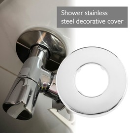 Be In Your Mind Set of 4 Chrome-Plated Threaded Rosette Metal Pipe Cover Decorative Cap Rosette Accessories for Home Bathroom 33 mm