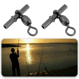 Briny River 60pcs 3 Way Swivels 3/0 2/0 1/0 1# 2# 3# Cross Line Swivels for Pole Rock Fishing Line