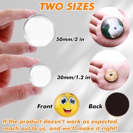 Aertiavty 72 Pcs Fridge Magnets Making Kit, 1.2 Inch Glass Magnets for Refrigerator, Locker, Whiteboard, Office, Kitchen, Decorative Magnet (36 Round Magnet+36 Glass+Clear Adhesive Dots)