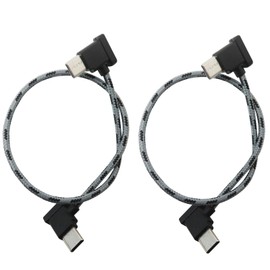 JRSHOME Upgraded 2-Pack 30cm/11.8inch Charging Data Transfer Cable Wire for DJI Mavic Air 2 Drone Remote Controller RC Type-C to Type-C