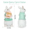 Aurasky Easter Bunny Figures, 15 cm Rabbit Figures, Resin Easter