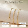 BLThing 925 Sterling Silver Paperclip Chain Necklace for Women, 3mm