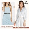 CESCOSI 4 Pack Skinny Women Leather Belt for Dresses Thin