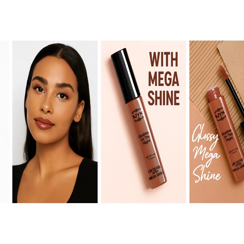 NYX Mega Shine Lip Gloss – LG106 (Nude Peach)