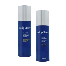 Trilipiderm All-Body Moisture Retention Crème SPF 30 2-Pack – Body Sunscreen Moisturizer with Vitamin D, Plant-Based Body Cream for Dry Skin, Non-Greasy Broad Spectrum, 8 oz Each