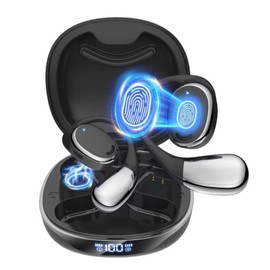 ArmiX AI Translation Earbuds Real Time, 144 Language Translator Earbuds OWS 3-in-1 Translation Headphones, Translation Device for Travel Business Learning Compatible with iOS and Android（Black）