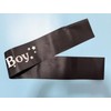 Generic Birthday Boy Sash Black, Silver Foil Letter Birthday Sash