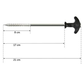 CampFeuer T-Pegs Heringe | 10 Stück à 20 cm | Erdnägel für Campingzelt, Bivvy, Anglerzelt und Pavillon | Zeltanker, Tent pegs, Camping Zubehör, Zelt Zubehör, Zelthering, Zeltnagel, Hering