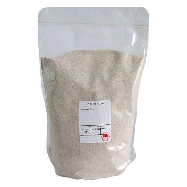 Kauffman Orchards Dark Rye Flour In Bulk, Fiber Rich For Homemade Bread, 2.9 Lb. (Pack of 3)