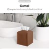 carrotez Tissue Box Cover, [Refined] Modern PU Leather Square Tissue