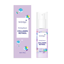 SOQU Collagen Retinol Firming Serum - Lightweight Hydrating Facial Serum to Support Skin Firmness and Radiance - 50ml 1.69 fl oz - Made in Korea