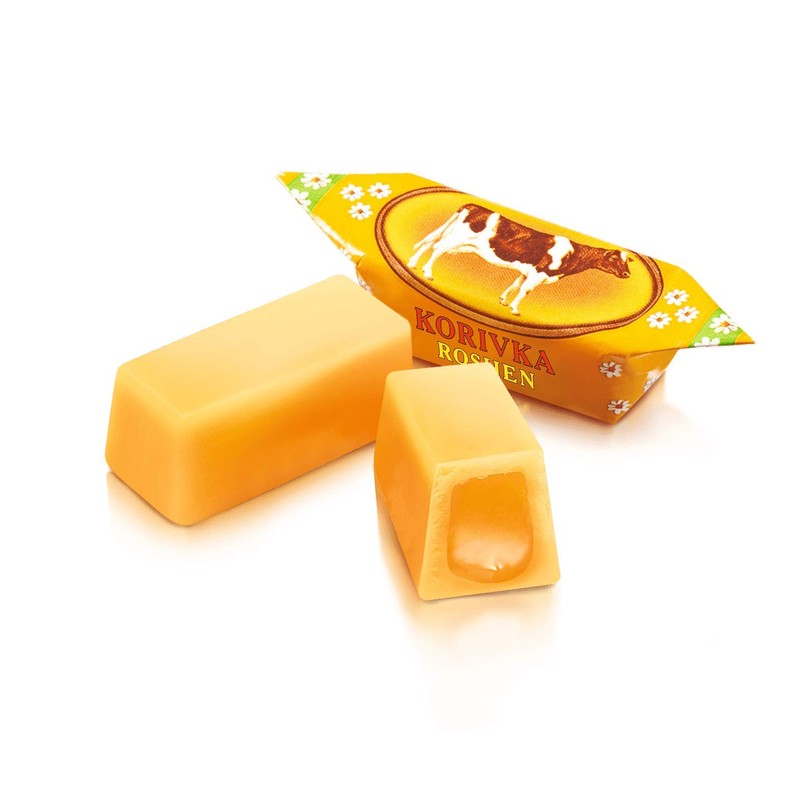 Roshen Korivka Milk Fudge Candy, 2.2 Lb (1kg), Approx. 68