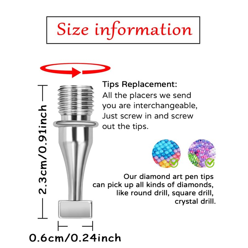 Thin Version Stainless Steel Diamond Painting Art Drilling Tips Nibs