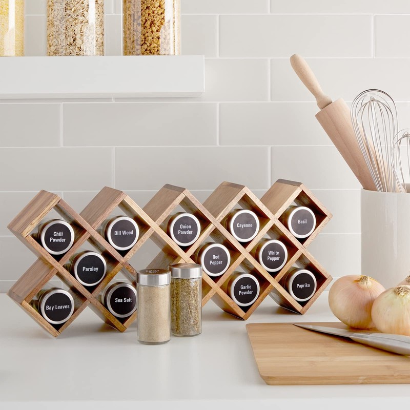 Talented Kitchen Spice Labels Stickers - 144 Round 1.5-Inch Water-Resistant