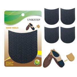 UNIKSTEP 2 Pairs Shoe Heels, Shoe Repair Rubber Heels with Non Slip Wave Embossment