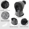 AYPOW Winter Hat Scarf Set for Women Knit Balaclava Ski