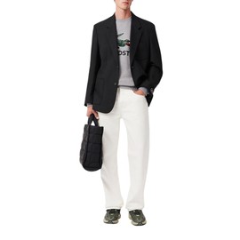 Lacoste Men's Crocodile Print Crew Neck Sweatshirt, Gray, XX-Large