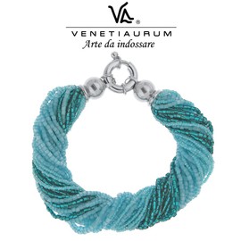 Venetiaurum - Women's Multi-strand Bracelet In Glass And 925 Silver - Made in Italy Certified Jewel