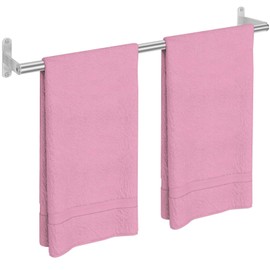 DOKU 24 Inch Brushed Nickel Bathroom Towel Bar, Stainless Steel Bathroom Towel Rack Wall Mounted, Bath Hand Towel Holder Organizer, Modern Home Decor Towel Rod Bathroom Hardware Accessories, Silver