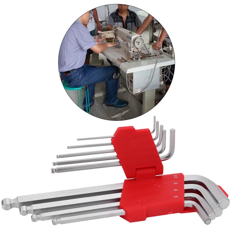 9pcs Ball End L Shape Hex Key Wrench Set Sewing