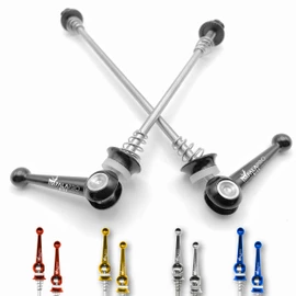 IMPALAPRO Bike Ultralight Titanium Bicycle Quick Release Set - Quick Release Bicycle - Quick Release Road Bike - Bicycle Rear Axle - Thru Axle Bicycle - Quick Release Lock (Black)