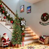 5FT Pre-Lit Pencil Christmas Tree with 300 LED Lights, Artificial