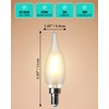 AMDTU E12 LED Candelabra Bulb 25 Watt Equivalent Dimmable Frosted