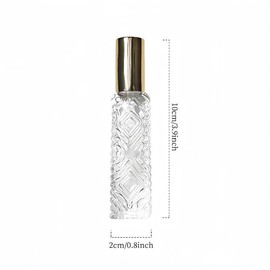 12ml Glass Empty Spray Bottle, 1 Piece Mini Refillable Perfume Bottles with Lid, Portable Travel Perfume Storage Container:_Black_one size