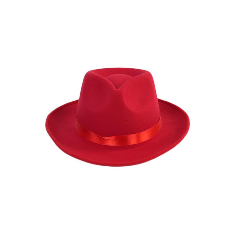 Black Wide Brim Satin Ribbon Fedora Panama Hat Rancher Hat