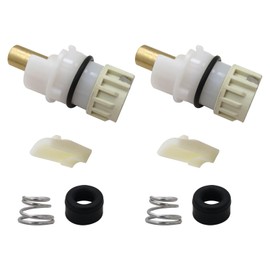 2pcs RP25513 Faucet Stem Assembly Double-Handle Universal Stems Cartridge for Delta Two Handle Faucet Repair Kit Smooth Faucet Operation & Easy Installation - Lasting Brass & Stainless Steel