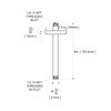 OFFO Shower Arm with Flange Ceiling Mount Replacement Rain Shower