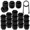 SkinoEu Wheel Nut Covers Locking Bolt Caps Universal Black Gloss
