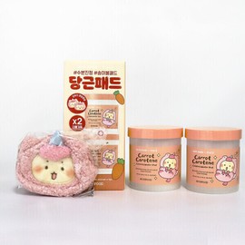 Skinfood Carrot Carotene Calming Water Pad 60 sheets double package (+ Mangom pouch) / 스킨푸드 캐롯 카로틴 카밍 워터 패드 60매 더블기획 (+망곰파우치)