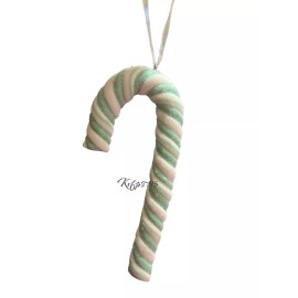 Unbranded Christmas Hanging Ornaments Lot of 3 Candy Cane Pastel Candy Land Cute Pink