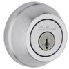Kwikset Gatelatch Deadbolt Lock, Satin Chrome Round Keyed on Exterior