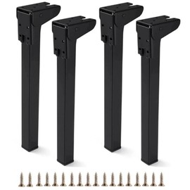 12 Inch Foldable Table Legs -4 Pack Heavy Duty Metal Table Feet for DIY Desks, Camping Tables & Shelves | with Screws