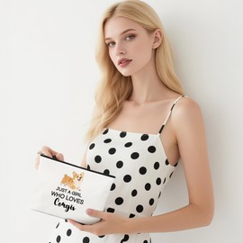 Corgi Gifts for Corgis Lovers Corgi Makeup Bags Cosmetic Bag for Women Corgi Themed Birthday Gifts for Daughter Sister Bestie Christmas Thanksgiving Gift for Animal Lovers Women Who Loves Corgis