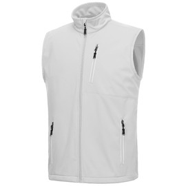 33,000ft Men's Windproof Lightweight Golf Vest Outerwear with Pockets, Softshell Sleeveless Jacket for Running Hiking Sports