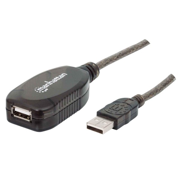 MANHATTAN Hi-Speed USB Active Extension Cable, 4 Pin Type A (150958)