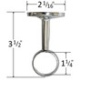 Desunia Die-Cast Mid Hanger for Chrome Round Closet Rod |