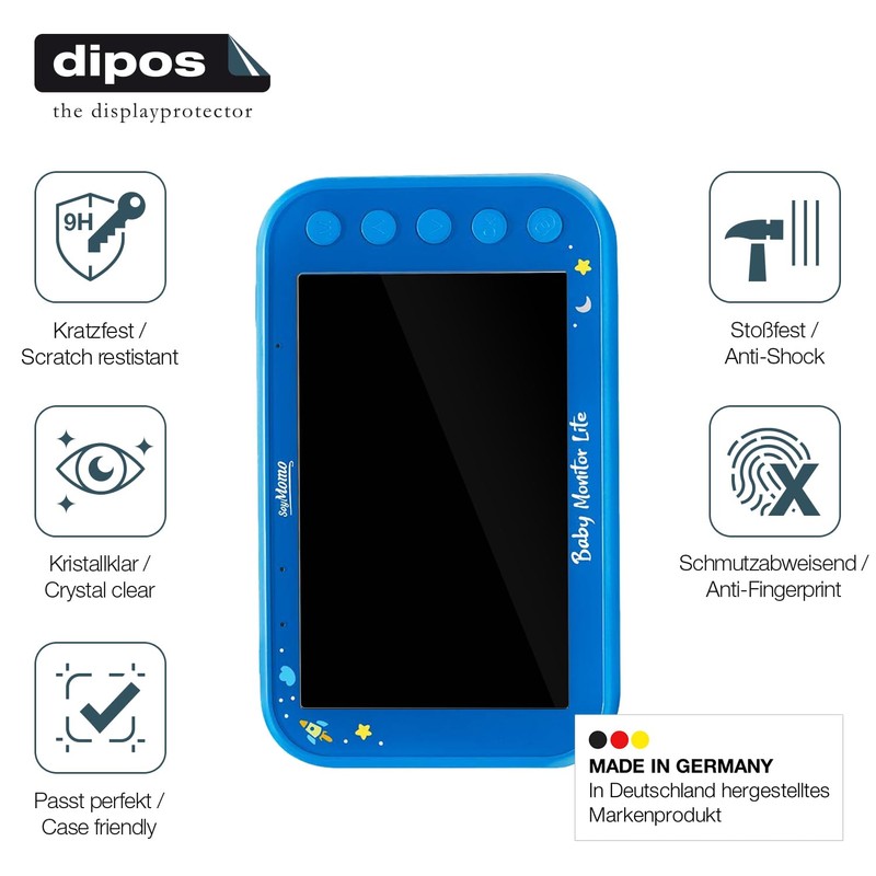 dipos I 2 x Screen Protector 9H Clear Compatible with