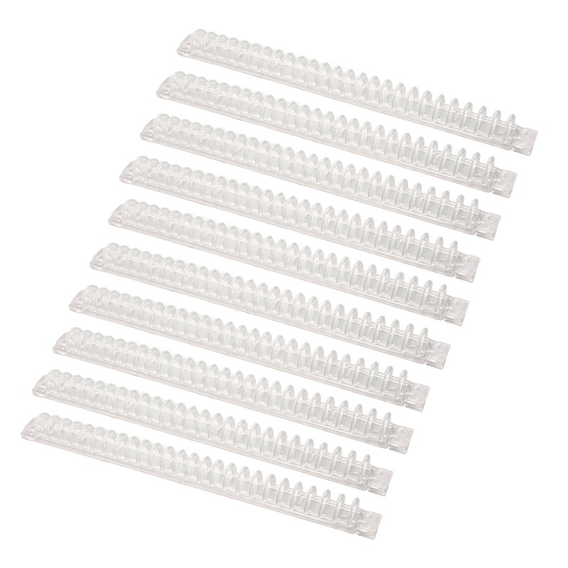 10Pcs Binding Spines Plastic Comb Spiral Coil 26 Holes 100