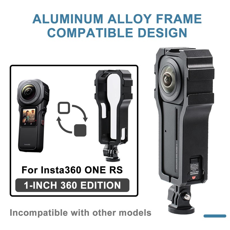 Higatful Aluminum Alloy Case for Insta360 ONE RS 1 Inch