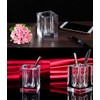 Coideal Glass Crystal Pen Pencil Cup Holder Square Clear Small