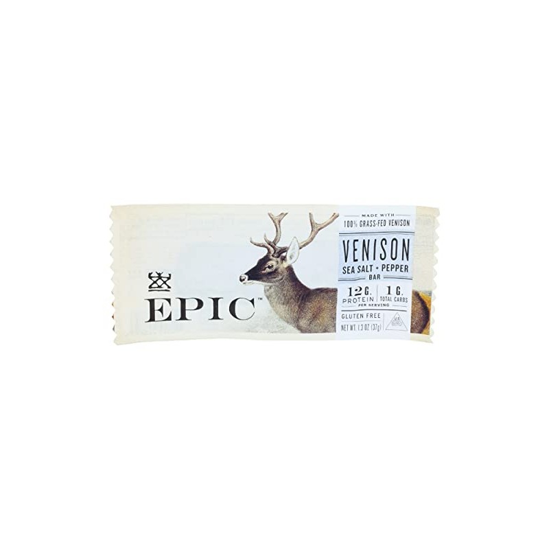 EPIC PROVISIONS Sea Salt & Pepper Venison Bar, 1.3 OZ