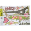 Main Street Paris Eiffel tower wall decals. Window Stickers Theme