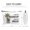 Cokosoxo Bolsa De Cosméticos Divertida Weed Leaf, Might Be Makeup