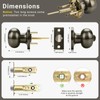 KNOBWELL 2 Pack Door Knob with Lock and Key (Keyed