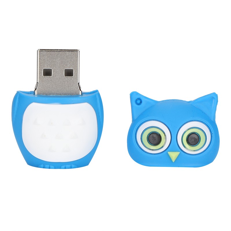 Cartoon U Disk Blue Owl Appearance High Speed Bulk Storage